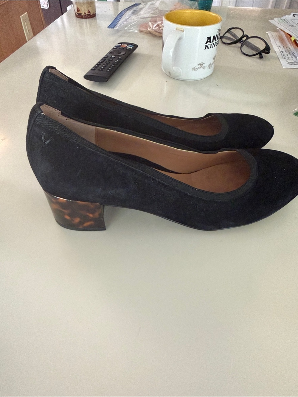 Vionic Natalie Tortoise suede pumps block heels size 9.5 - Picture 4 of 8